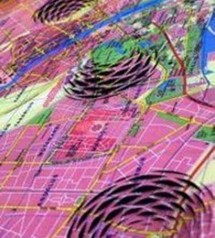 مدنٌ ثلاثية الأبعاد لمنى حاطوم زخرفة على شكل فوهة بركان لبيروت وكابل وبغداد