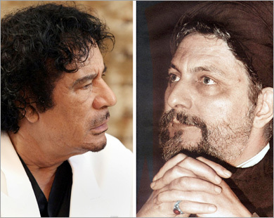 الامام موسى الصدر والعقيد القذافي