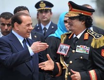 معمر القذافي وسيلفيو برلسكوني - أرشيف معمر القذافي وسيلفيو برلسكوني - أرشيف