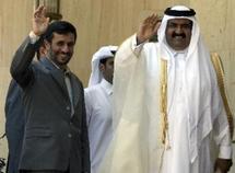 الرئيس الايراني وامير قطر