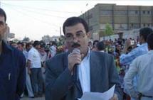 اسماعيل عمر في احدى التظاهرات الشعبية - ارشيف