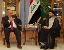 زعيم المجلس الأعلى الإسلامي عمار الحكيم ورئيس قائمة العراقية إياد علاوي زعيم المجلس الأعلى الإسلامي عمار الحكيم ورئيس قائمة العراقية إياد علاوي