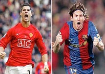 النجمان كريستيانو رونالدو وليونيل ميسي