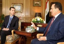 الرئيسان الأسد ومبارك - أرشيف