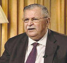 جلال الطالباني زعيم الحزب المستهدف