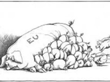 واحدة من رسوم المعرض المنتقد لأوربا