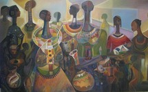 من الاعمال المشاركة في معرض الرؤى