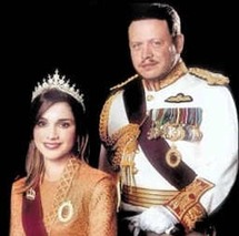 العاهل الاردني الملك عبد الله الثاني وزوجته الملكة رانيا
