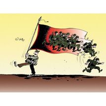 من رسوم الفنان علي فرزات الساخرة عن الديكتاتوريين
