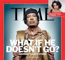 القذافي على غلاف مجلة تايم