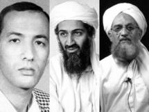 من اليمين لليسار : الظواهرى - بن لادن - سيف العدل