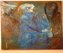 من لوحات الفنان التشكيلي والناقد المصري عبد الرازق عكاشة