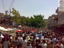 انفجارات بالكلية الحربية بحمص بعد تظاهر مليون سوري لاسقاط النظام 
