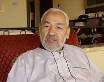 راشد الغنوشي، رئيس حركة النهضة الإسلامية التونسية،