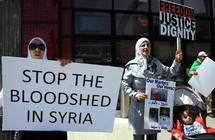 الاسد يستقبل وفد الجامعة وسط الدعوة لعصيان مدني، ومقتل 19  بينهم أطفال