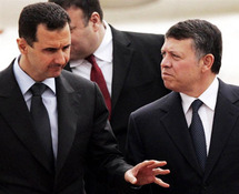 الاسد مع الملك عبدالله الثاني