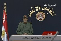 المشير محمد حسين طنطاوييوجه خطاب الى الشعب لاول مرة  منذ اسقاط مبارك