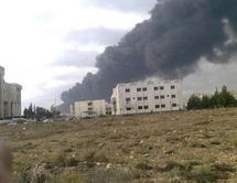 القوات السورية  تقصف انبوبا للنفط قرب حمص وتتهم بتفجيره "العصابات الارهابية المسلحة "