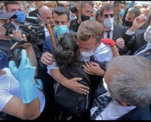 ماكرون في منطقة الانفجار ماكرون في منطقة الانفجار