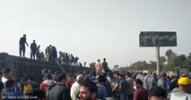  اكثر من مئة مصاب في حادث قطار انقلبت عرباته امام قرية بالقليوبية