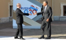 مصافحة وابتسامات متكلفة بين بوتين واوباما في قمة مجموعة العشرين