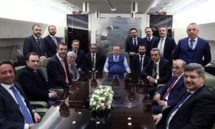 لرئيس التركي، رجب طيب أردوغان، خلال حديثه للصحفيين في الطائرة خلال عودته من طهران- 20 من تموز 2022 (وكالة الأنباء التركية NTV) لرئيس التركي، رجب طيب أردوغان، خلال حديثه للصحفيين في الطائرة خلال عودته من طهران- 20 من تموز 2022 (وكالة الأنباء التركية NTV)