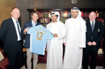 منصور بن زايد يستقبل مانشستر سيتي  ( ارشيف )