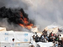 قصف جوي سوري على مخيم للنازحين قرب الحدود الاردنية