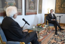 االرئيس الايطالي مع المدير العام لوكالة الطاقة الذرية، رافاييل ماريانو غروسي- اكي االرئيس الايطالي مع المدير العام لوكالة الطاقة الذرية، رافاييل ماريانو غروسي- اكي