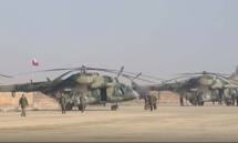 القوات الروسية في مطار "الجراح" بعد ترميمه- 24 من كانون الثاني 2023 (وزارة الدفاع/ لقطة شاشة) القوات الروسية في مطار "الجراح" بعد ترميمه- 24 من كانون الثاني 2023 (وزارة الدفاع/ لقطة شاشة)