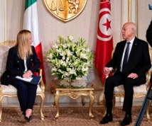 رئيسة وزراء ايطاليا جورجا ميلوني مع قيس سعيد - اكي رئيسة وزراء ايطاليا جورجا ميلوني مع قيس سعيد - اكي