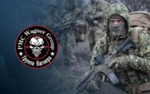 شعار فاغنر كما يبدو بجانب احد متطوعيها - سكرين شوت- العالم شعار فاغنر كما يبدو بجانب احد متطوعيها - سكرين شوت- العالم