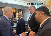 الدكتور بكر غبيس زوج السيدة الاء تلو وجورج اسطيفو مع بايدن - واشنطن بوست الدكتور بكر غبيس زوج السيدة الاء تلو وجورج اسطيفو مع بايدن - واشنطن بوست