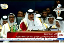 أمير قطر في القمة : حسن الجوار مع ايران لا يعنى التدخل أمير قطر في القمة : حسن الجوار مع ايران لا يعنى التدخل