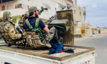 عناصر من "اللواء الثامن" على ظهر رشاش مضاد للطيران - (Bosra Press) عناصر من "اللواء الثامن" على ظهر رشاش مضاد للطيران - (Bosra Press)