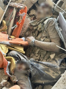 جثمان بين الركام لما يعتقد الاسرائيليون انه السنوار - جيش الدفاع - وكالات جثمان بين الركام لما يعتقد الاسرائيليون انه السنوار - جيش الدفاع - وكالات