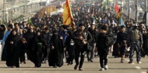 آلاف الشيعة الإيرانيين يصلون إلى العراق مشيا آلاف الشيعة الإيرانيين يصلون إلى العراق مشيا