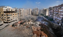 من موقع الغارة التي أدت إلى مقتل حسن نصر الله في ضاحية بيروت الجنوبية - 27 أيلول 2024 (رويترز) من موقع الغارة التي أدت إلى مقتل حسن نصر الله في ضاحية بيروت الجنوبية - 27 أيلول 2024 (رويترز)