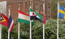 علم سوريا بعد رفعه في مقر الأمم المتحدة- 25 نيسان 2025 (الجزيرة) علم سوريا بعد رفعه في مقر الأمم المتحدة- 25 نيسان 2025 (الجزيرة)