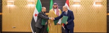 وزيرا الدفاع السوري واللبناني في اجتماع مع نظيرهما السعودي في الرياض - 28 آذار 2025 (واس)