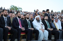 الرئيس الشرع في نقطة الاحتفال داخل قلعة حلب - ار تي الرئيس الشرع في نقطة الاحتفال داخل قلعة حلب - ار تي