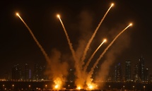 مشاهد من تصدي قاعدة العديد في قطر للصواريخ الإيرانية 23 من حزيران 2025 (فارس العمري /إكس) مشاهد من تصدي قاعدة العديد في قطر للصواريخ الإيرانية 23 من حزيران 2025 (فارس العمري /إكس)