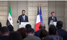 ماكرون يحث الشرع على محاسبة المتورطين بالجرائم- 7 أيار 2025 (رئاسة الجمهورية العربية السورية) ماكرون يحث الشرع على محاسبة المتورطين بالجرائم- 7 أيار 2025 (رئاسة الجمهورية العربية السورية)