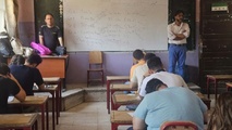 طلاب سوريون يجرون امتحانات المواد المتممة للشهادة الثانوية - 26 آب 2025 (وزارة التربية)