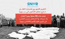 التقرير الشهري لضحايا القتل خارج نطاق القانون في سوريا