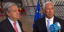 ناقش قادة الاتحاد الأوروبي خلال لقائهم في بروكسل مع الأمين العام للأمم المتحدة أنطونيو غوتيريش آخر التطورات في الشرق الأوسط- اكي