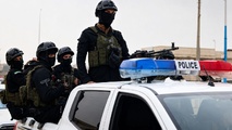 عناصر من الأمن الداخلي على متن سيارة في مدينة حلب- 15 شباط 2026 (سانا)