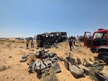 حادث طريق تدمر - دير الزور -منصة اكس