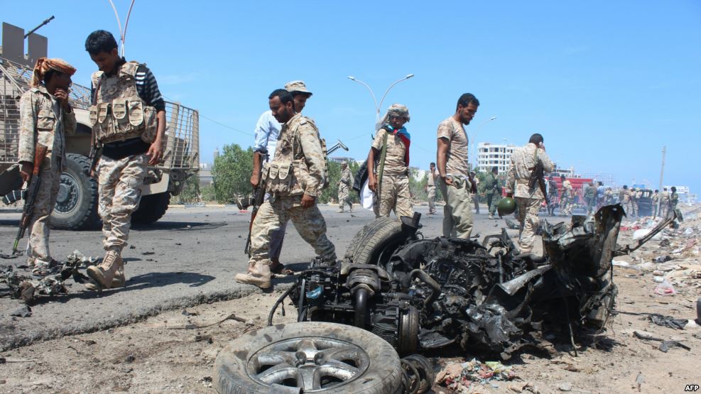 ارتفاع حصيلة التفجير الانتحاري بعدن  جنوب اليمن الى  60 قتيلا