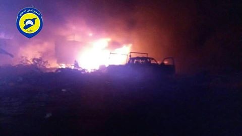 قصف قافلة مساعدات متوجهة لحلب